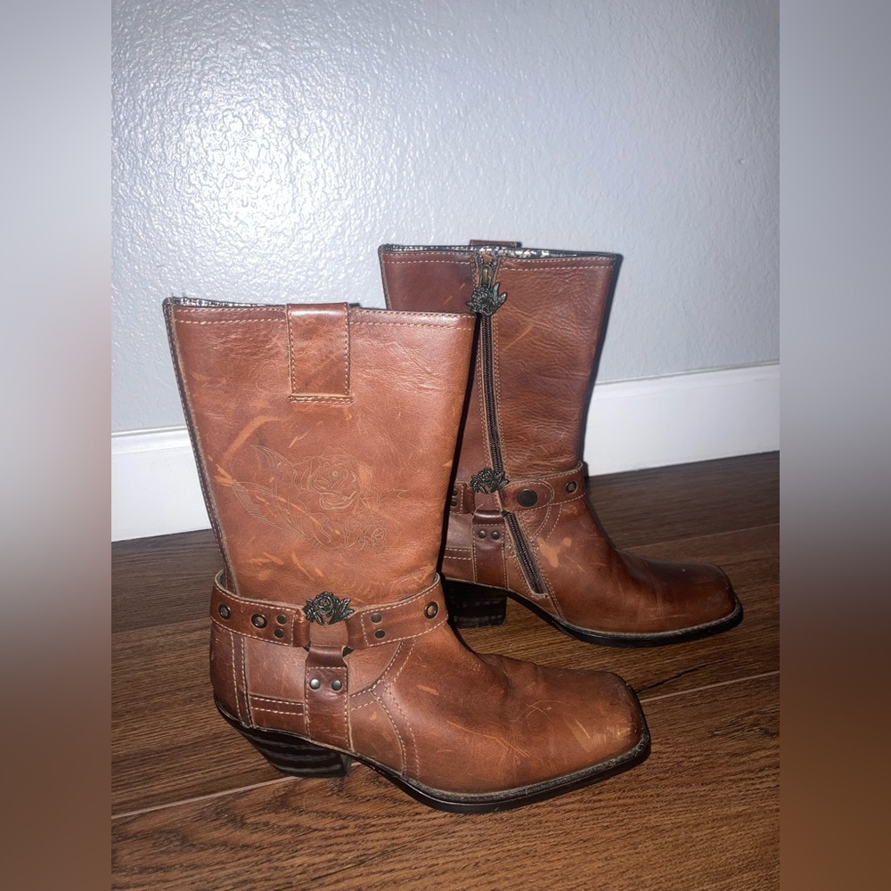 Mark Nason Brown Leather Ankle western women’s Boots size 8